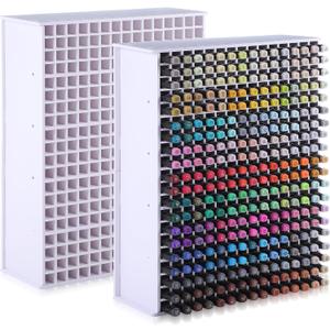 2 Pack Marker Storage Organizer Marker Organizer for Desk Holder Art Paint Pen Rack with Removable Divider to Store Paint Brushes Pens Color Pencils(16.73 x 13.58 x 5.12)
