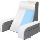 Kayfia Reading Pillow, Gel Memory Foam Back Rest Pillow, 21'', White