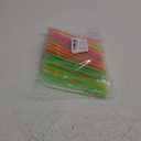 200 Bendable Straws, Flexible Straws, Striped Fun Colorful Drinking Straw, Disposable (Stripes)