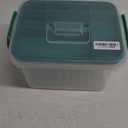 Vababa Clear First Aid Box, Plastic Storage Container with Locking Lid & Handle