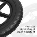 12 Inch Balance Bike Replacement Wheel, EVA Foam Balance Bike Wheel Compatible with Strider, Black
