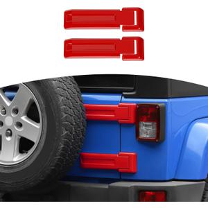 RT-TCZ for Jeep JK Tailgate Hinge Cover Trim Red for Jeep Wrangler JK JKU 2007-2017 Red Exterior Accessories 2pcs