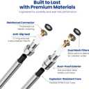 JOMOO 118-Inch Extra Long Shower Hose, Stainless Steel Handheld Showerhead Hose with Brass Fittings & EPDM Inner Tube – Anti-Kink, Leakproof, Flexible Shower Head Tube Replacement, Chrome