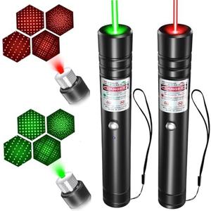 [2 Packs Green+Red Beam] Rechargeable Green & Red Beam Light Flashlight Long Distance Range For TV/LED/LCD Screens Tactical Flashlights Presentation Office/Outdoors/Astronomic/Construction [001]