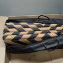 Reversible Mats, Outdoor Patio Rugs, Plastic Straw Rug, Modern Area Rug, Floor Mat for Outdoors, RV, Patio, Backyard, Deck, Picnic, Beach, Trailer, Camping (Diamond Black & Brown, 9' x 12')