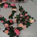 Fake Rose Vine Flowers Plants, 10 Pack, one pack is 84 in
