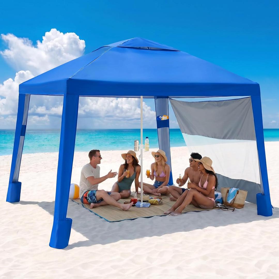 Sekey Beach Cabana 8x8 FT - UPF 50+ Easy Setup Beach Shade Canopy