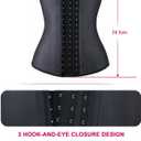 YIANNA Women's Underbust Latex Sport Girdle Waist Trainer Corsets Hourglass Body Shaper (Black, L)