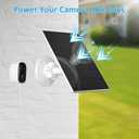 2W Solar Panel for Security Camera Outdoor, USB/USB-C Charger with IP65 Waterproof, 360 Adjustable Mount & 7.2ft Cable, Compatible with Rechargeable Battery Cameras (4 Pack, White)