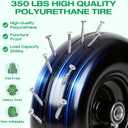 2 x 11x4.00-5 Flat Free Lawn Mower Tire and Wheels 2 Pcs Smooth Tread Puncture-proof Tire for Ride mowers, with 3/4" & 4 Pcs 5/8" Bearing and 24 Spacers for Zero Turn Mowers Garden Tractors Carts