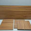 Smuxee Walnut TV Stand with Line Groove Design, 47.2" Mid Century Modern TV Media Console for TVs up to 55", TV Cabinet with Adjustable Shelf & 2 Cabinets for Living Room