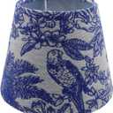 T Tulead Drum Lamp Shade Decor Lampshade Blue Embroidered Lamp Shade for E27/E14