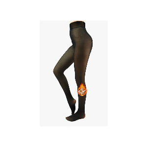 Fleece Lined Tights Sheer Women - Fake Translucent Warm Pantyhose Leggings Sheer Thick Tights for Winter, Size S