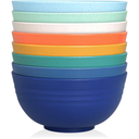 26 OZ Wheat Straw Reusable Cereal Bowls Set of 8, Microwavable Dishwasher Safe BPA Free Unbreakable Kitchen Bowls for Soup Snack Rice Salad - Multicolors