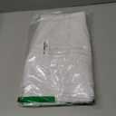 EHouseHome Heavy Duty Fabric Tablecloth with White Lace-Waterproof/Wrinkle Free/Stain Resistant/Oil Proof-for Dining,Indoor&Outdoor,Wedding,Holiday,White,Round 60Inch