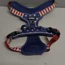 rabbitgoo Dog Harness No Pull with 2 Leash Clips, Adjustable Soft Padded, Reflective Oxford No Choke Pet Vest with Easy Control Handle for Large Dogs, Blue Star, L