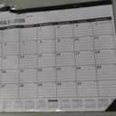 Desk Calendar 2026-2027,July 2026 to December 2027,Desk calendar 2026-2027 Large 22x17, Classroom Calendar 2027 with PVC Cover,Round Holes& NOTES List (Black),18 Months Calender 2027, JUL-2025-1PCS