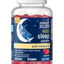 2 x Mommy's Bliss Kids Sleep Melatonin Gummies, No Artificial Colors, Flavors or Gelatin, Strawberry Flavor Children's Melatonin Gummies, Age 3+, 60 Count