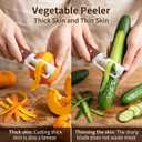 2 x Multifunctional Vegetable Peeler for Kitchen & Bottle Opener,2 in 1 Stainless Steel Paring Knife for Fruit Veggie,Kitchen Gadgets for Sugar Cane Potato Fruit Pineapple Pumpkin Veggie Peeler