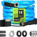 RVMATE Heated Water Hose for RV 15FT, -20  Antifreeze Heated RV Water Hose with Energy Saving Thermostat, for RV/Camper/Home/Garden, RV Accessories
