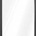 Navaris Oval Wall Mirror - 29.5" x 15" - Wall Mounted Hanging Mirror with Black Rustproof Aluminum Frame - Mirror for Bathroom Restroom Hallway