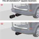 2 inches to 1-1/4 inches Hitch Receiver Adapter Insert Sleeve Mount Adapter,2" to 1-1/4" Trailer Hitch Adapter Receiver Converter for Bike Rack and Cargo Carriers