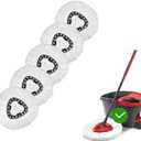 [ 5 Pack ]Mop Heads Replacements, Spin Mop Replacement Head Deep Cleaning Machine Washable and Easy-to-Replace,Spin Mop Refill Replacement Head 100% Microfiber,Mop Head Compatible with O Ceda EasyWrin