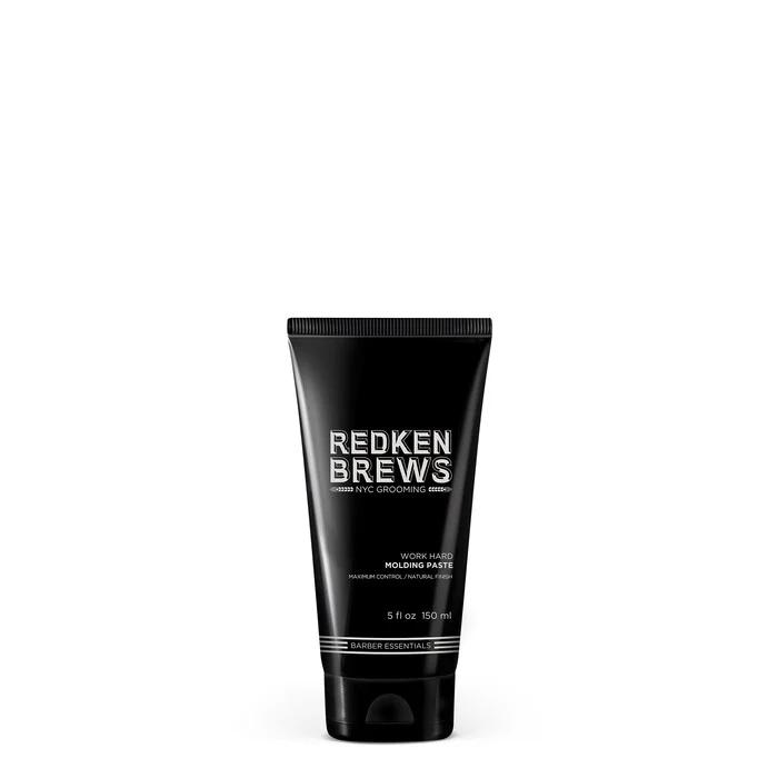 Redken Brews Molding Paste For Men For all Hair Types  High Hold & Maximum Control, Natural and Matte Finish, SulfateFree, 5 Fl Oz