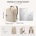 Travel Backpack for Women Personal Carry On Bag Business Weekender Hiking Multilayer Laptop Bag,16 Inch,Apricot