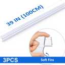 Yecaye 3 Pack Shower Door Seal,Shower Door Sweep,Frameless Glass Seal Strip for Side Door,Stop Leaks and Create a Water Barrier Guard (Side-3/8 x39)