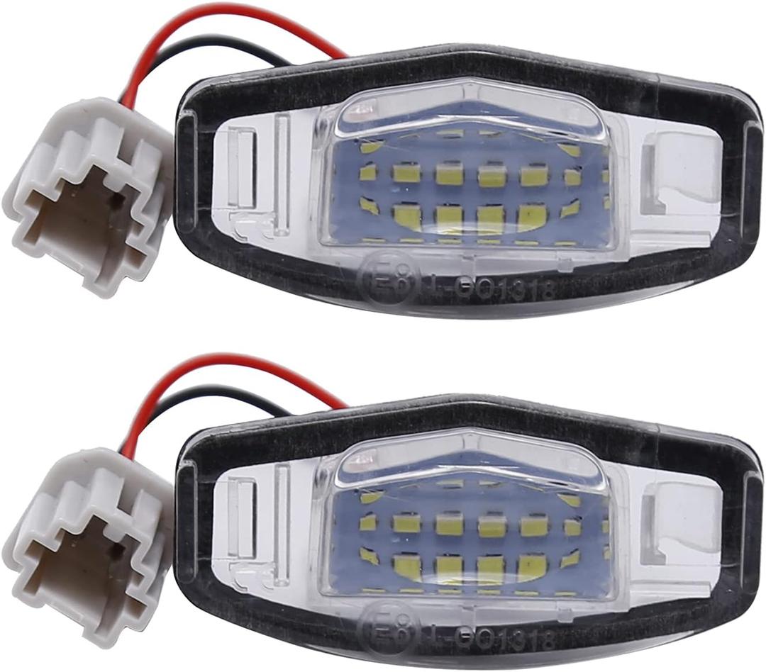 2PCS 6000K 18SMD 12V LED License Plate Light Replacement for Honda Accord Civic Acura TSX TL MDX RL ILX