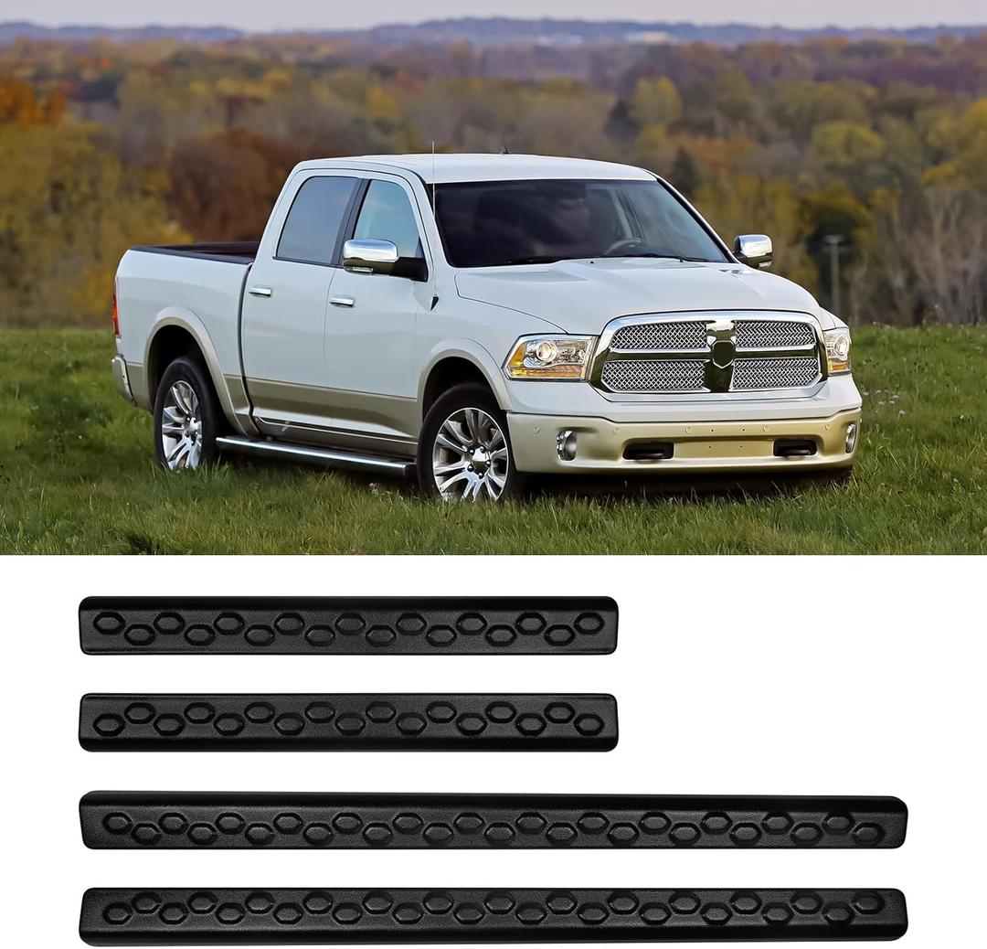 BIBLOZ ABS Material Door Sill Protector Compatible with Dodge RAM 1500 Classic 2019-2024 and RAM 1500(Crew Cab 5.6 ft) 2009-2018 Accessories Door Sill Guards Trim(not for RAM 1500 2019-2024)