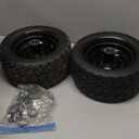 11x6.00-5 Lawn Mower Tires Flat Free, Zero Turn Mower Front Tires, 11x6-5 Solid Mower Wheel for Residential and Commercial, 3/4" and 5/8" Bearing, 6"- 8" Center Hub, Load 400lbs, 2Pk Black