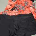Tempt Me Two Piece Tankini Swimsuits for Women Tummy Control Bathing Suit with Shorts Athletic Swimwear (XL, Coral)