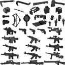 38 Pcs WW2 Military Weapons Pack Soldier Style Weapon Accessories, Army Gun Sets Toys Compatible with Classic Building Blocks for Children Age 6 to 15 Years