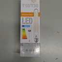 E26 Dimmable Led Tubular Bulb 8W Long Tube Edison Light Bulbs 2700K Warm White T10 Vintage Filament Bulb 75W Equivalent, 8.9inch, Amber Glass Cover E26 Medium Base. (4-Pack)