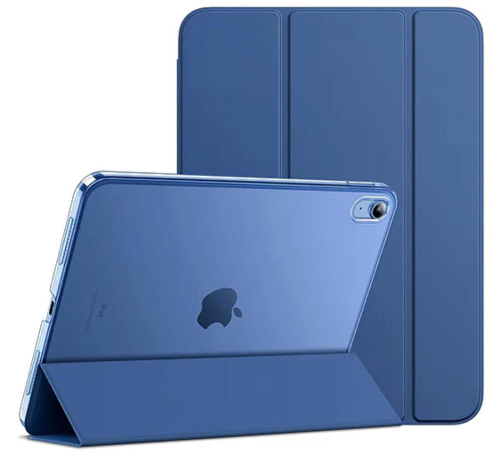 ProCase for iPad Case, Slim Smart Cover with Translucent Hard Shell Back -Navy, 10x7 Inch