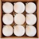 Velvet Ornaments for Christmas Tree Decorations - Beige Xmas Ball Ornament for Indoor Holiday Decor - Shatterproof Christmas Bulbs Ornaments 80mm 3.15inch - Pack of 9