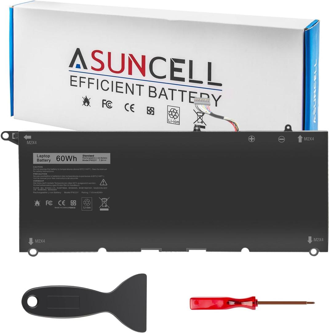 ASUNCELL 60Wh PW23Y Battery for Dell XPS 13 9360 13-9360-D1605G 13-9360-D1605T 13-9360-D1609 13-9360-D1609G 13-9360-D1705G Series 0RNP72 0TP1GT 0PW23Y