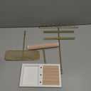 Dntorx 3 Tier Jewelry Stand Holder Organizer, Jewelry Holder Storage Display T Bar Beige Velvet Bracelet Holder Jewelry Tower for Necklace, Earrings, Bracelet, Rings, Watches