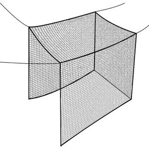 Golf Net, Golf Batting Cage Netting Golfs Practice Nets, 10 x 10ft x 10ft Ports Practice Barrier, Heavy Duty Ball Netting for Backyard (black)