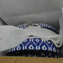 Selamica 9.5" Serving Bowls, 60 OZ Large Salad Bowls Set of 3 for Entertaining Party, Ceramic Bowls for Kitchen, Pasta, Soup, Dinner, Vintage Blue