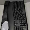 Wireless Keyboard and Mouse Combo, 2.4G Full Size Wave Keys Ergonomic Keyboard with Wrist Rest and 3-Level DPI Adjustable Wireless Ergonomic Mouse for Windows, Mac OS Desktop/Laptop/PC(Black)
