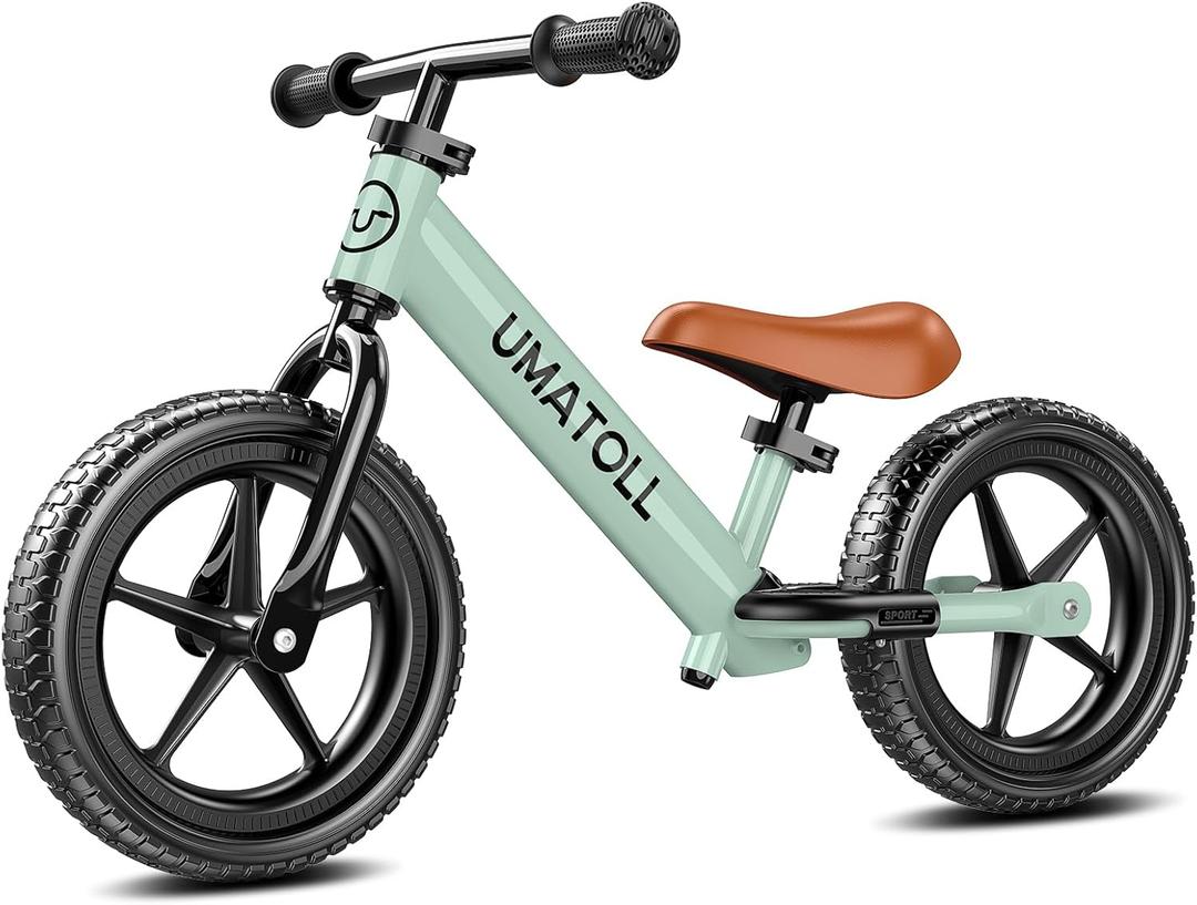 Umatoll Toddler Balance Bike for 2-5 Year Old, Adjustable Kids Toy Bicycle, Gift for Ages 2-3 Girls Boys (Green)