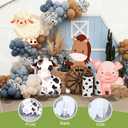 Gemscream 4 Pcs Large Farm Animals Decorations 22.4 Inch Cute Animal Cutouts Cartoon Backdrop for Farm Birthday Party Supplies Baby Shower Decorations Photo Booth Props Gifts