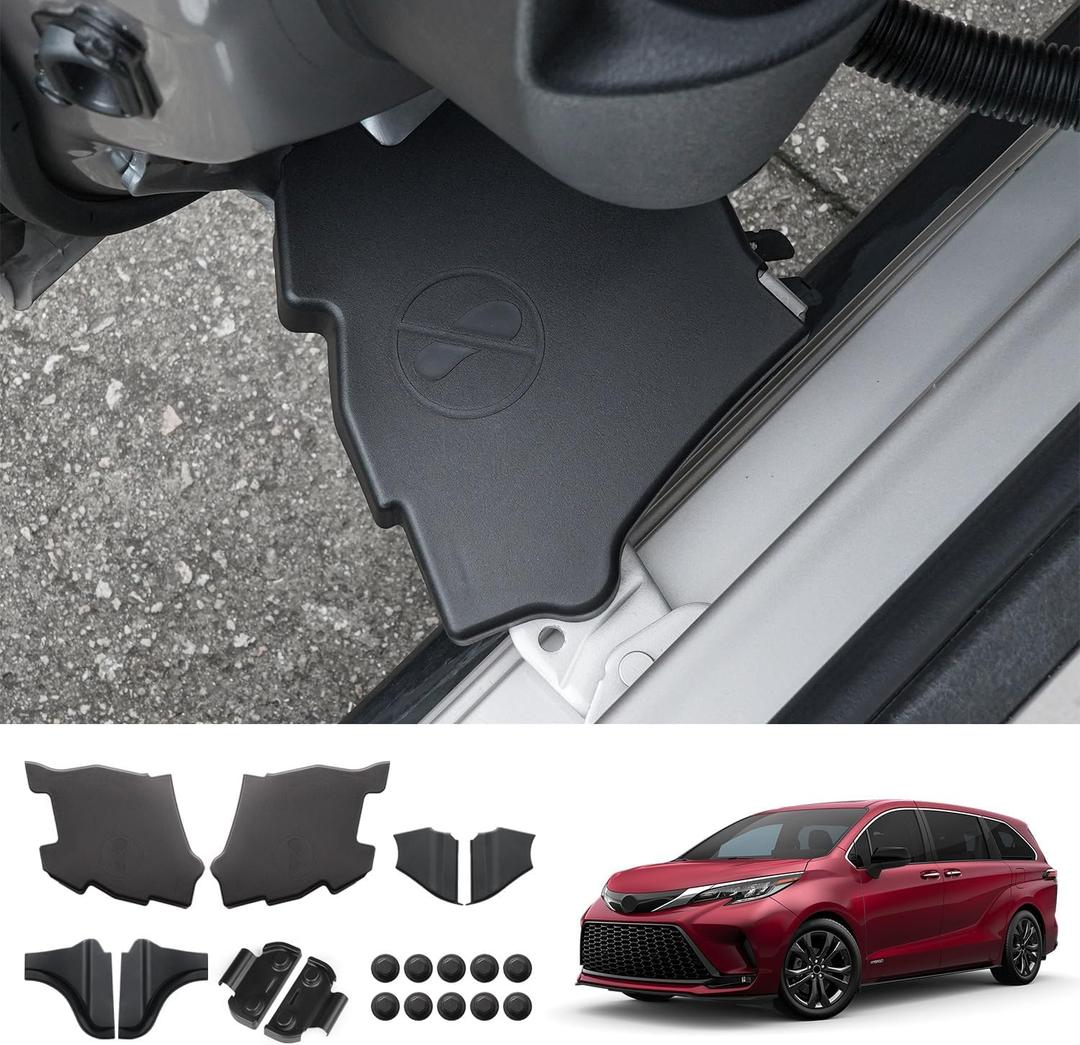 JYCDC Compatible with Toyota Sienna 2025 2024 2023 2022 2021 Protective Cover for Car Parts Middle Door Hinge Protection Cover Screw Dust Cover Decorative Accessories (Complete Set)
