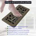 Floor Vent Cover, 4 x 10, Fan Shape Panel Floor Vent Cover, Decorative Vent Covers for Home Floor, Heavy Duty Steel Air Vent Covers to Walk on(Brown, 1 Pack)