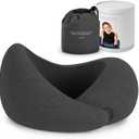 Ostrichpillow Go Neck Pillow, Travel Pillows for Airplanes, Premium Memory Foam Travel Pillow, 360 Ergonomic Design, Asymmetrical Sides, Travel Bag Included, Washable Modal Cover (Onesize, Dark Night)