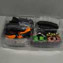 2-in-1 Slot Car Race Track Sets with 4 High-Speed Cars, Electric Track, Dual Racing Game with 2 Controllers, Circular Overpass Design Featuring Flash Tracks. Toy Gift for Boys Kids Ages 4-6 6-8 8-12