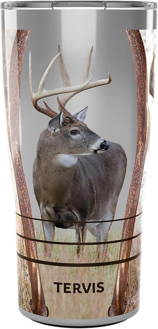 Tervis Traveler Deer Trio Triple Walled Insulated Tumbler Travel Cup Keeps Drinks Cold & Hot, 20oz, Stainless Steel (Multicolor)